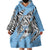 Personalized Botswana Wearable Blanket Hoodie Coat Of Arms With Map - African and Zebra Patterns