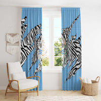 Personalized Botswana Window Curtain Coat Of Arms With Map - African and Zebra Patterns