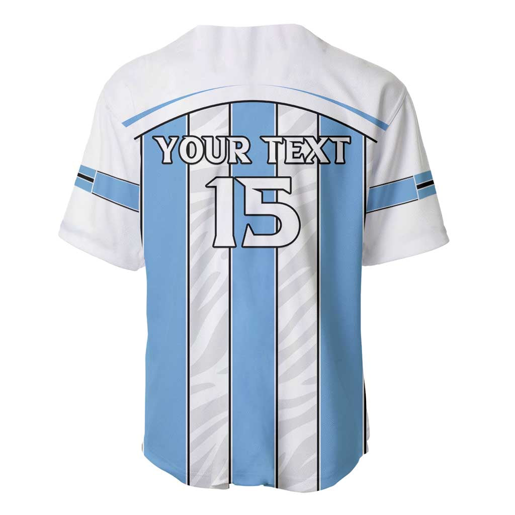 Custom Botswana Football Baseball Jersey Come On Zebras