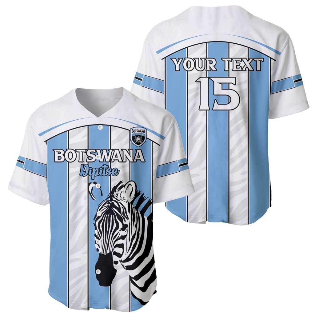 Custom Botswana Football Baseball Jersey Come On Zebras