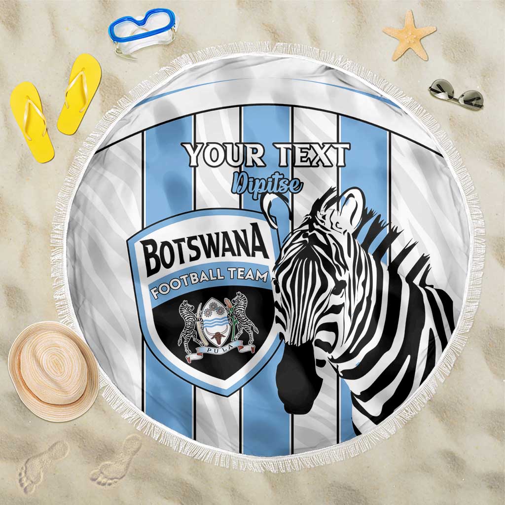 Custom Botswana Football Beach Blanket Come On Zebras