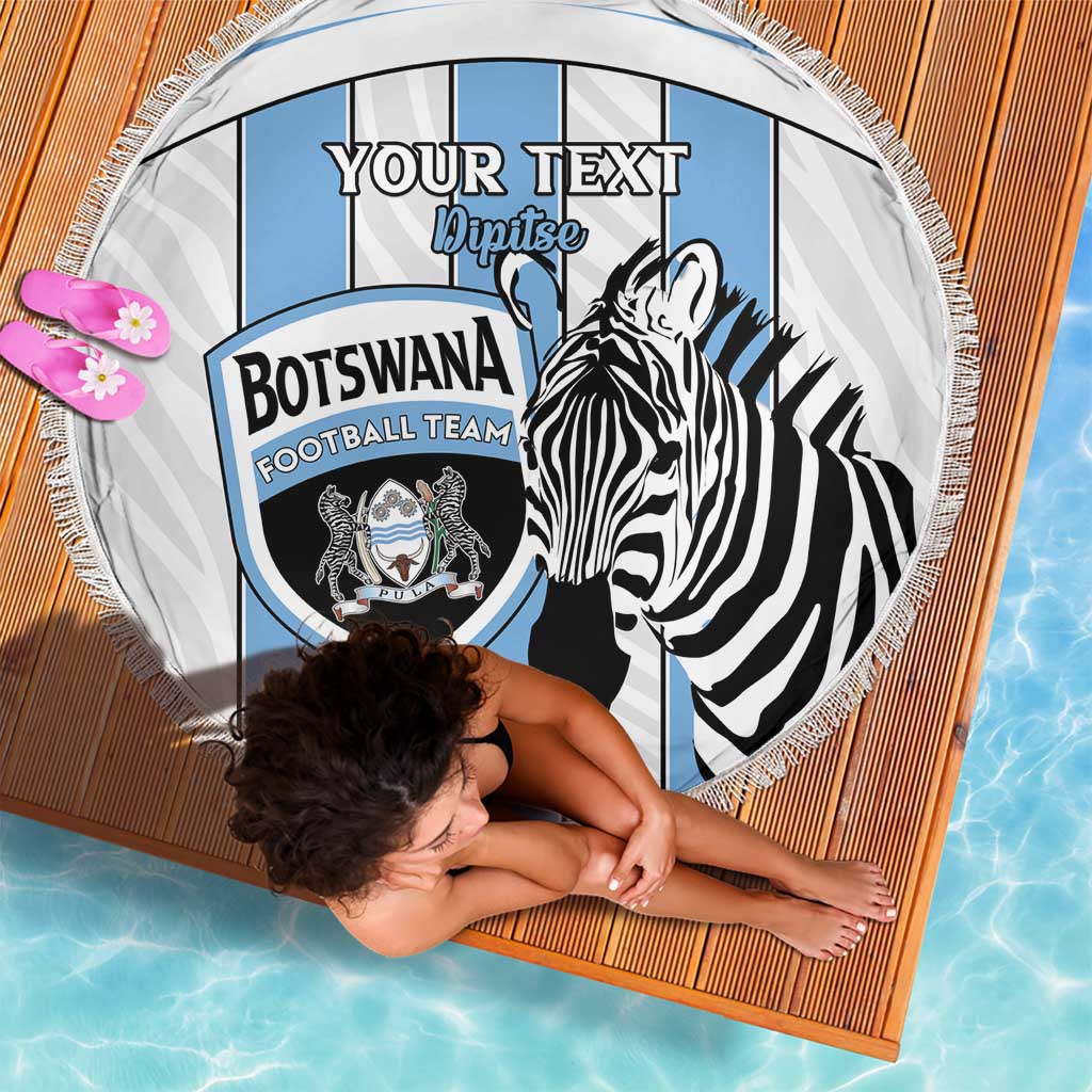Custom Botswana Football Beach Blanket Come On Zebras