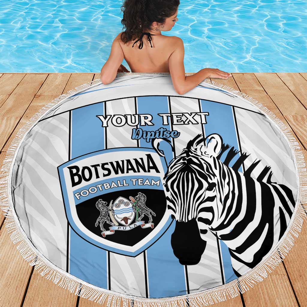 Custom Botswana Football Beach Blanket Come On Zebras