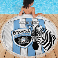 Custom Botswana Football Beach Blanket Come On Zebras