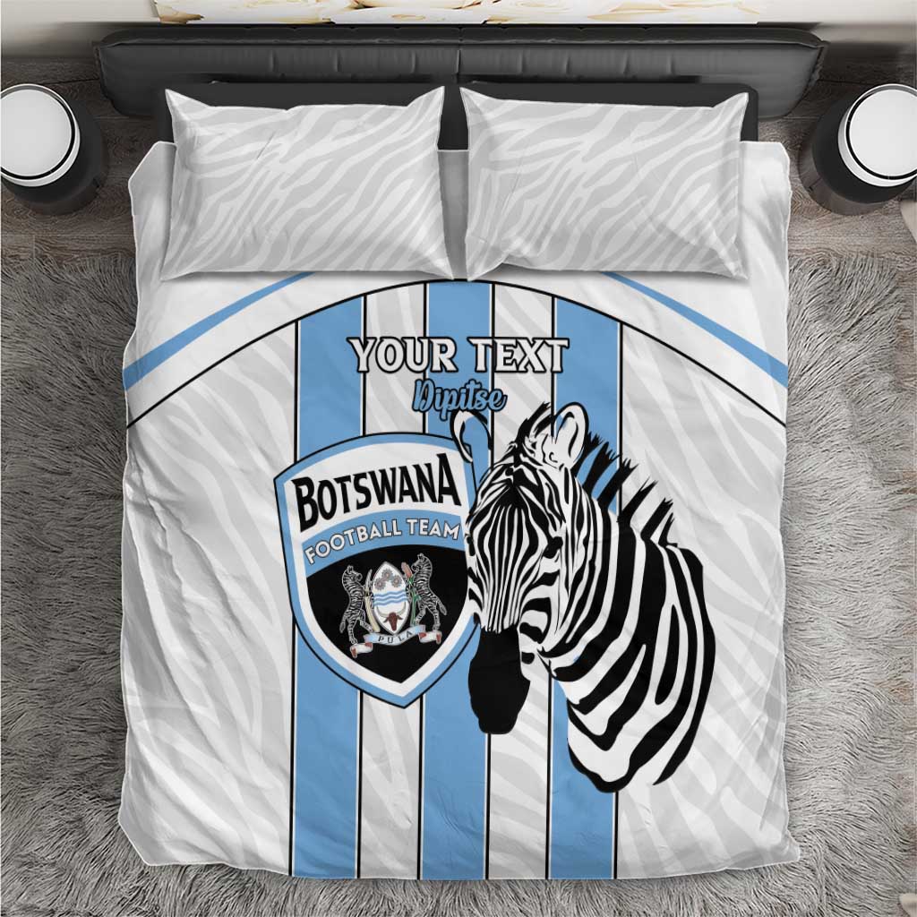 Custom Botswana Football Bedding Set Come On Zebras