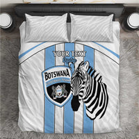 Custom Botswana Football Bedding Set Come On Zebras