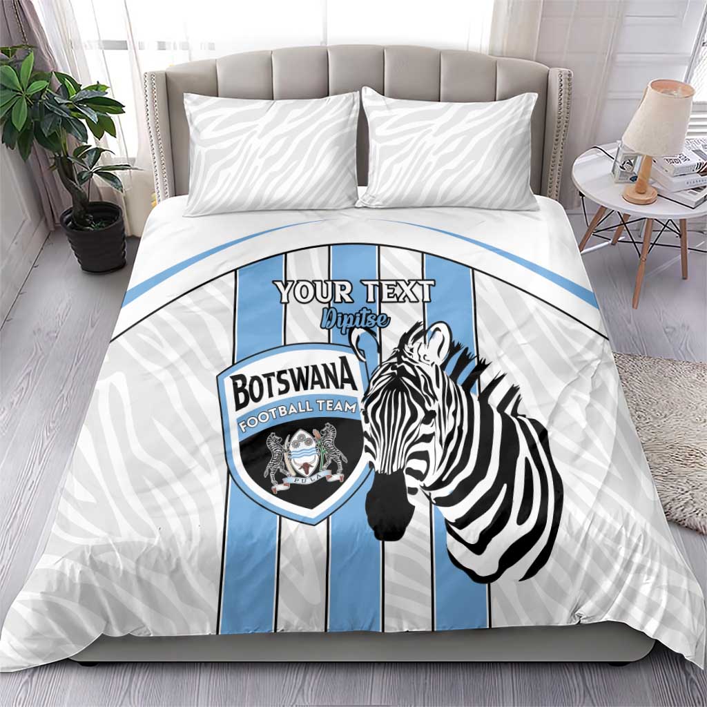 Custom Botswana Football Bedding Set Come On Zebras
