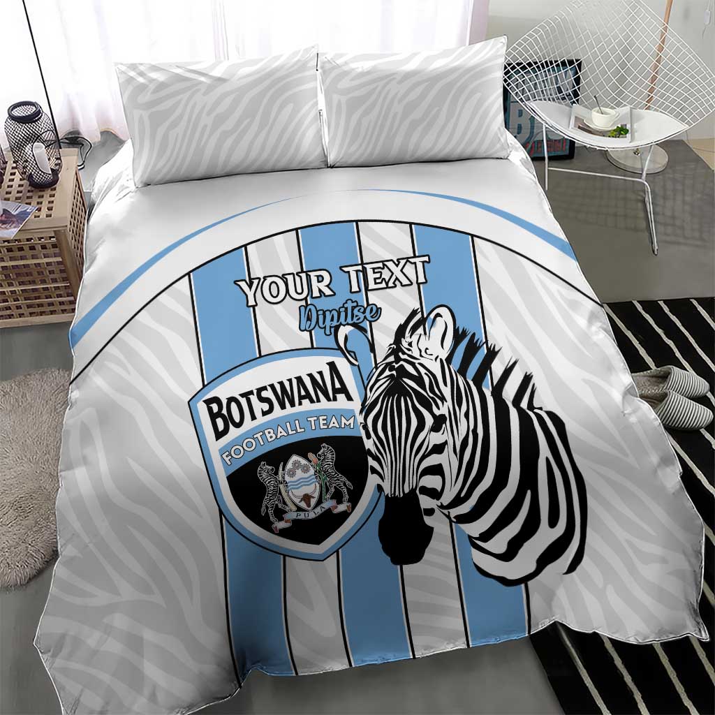 Custom Botswana Football Bedding Set Come On Zebras