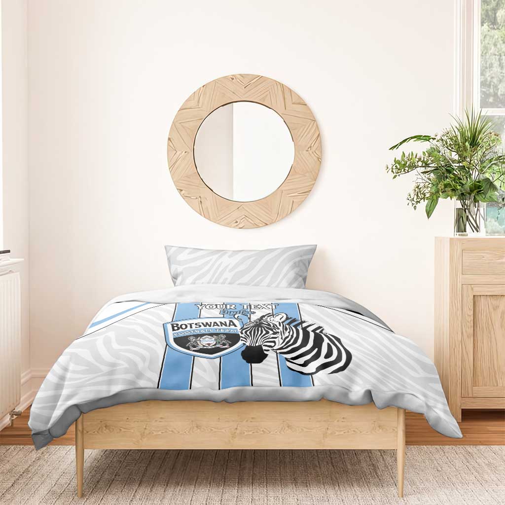 Custom Botswana Football Bedding Set Come On Zebras