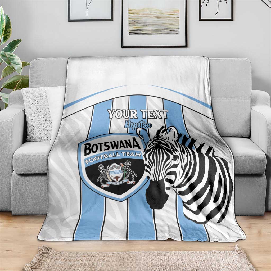 Custom Botswana Football Blanket Come On Zebras