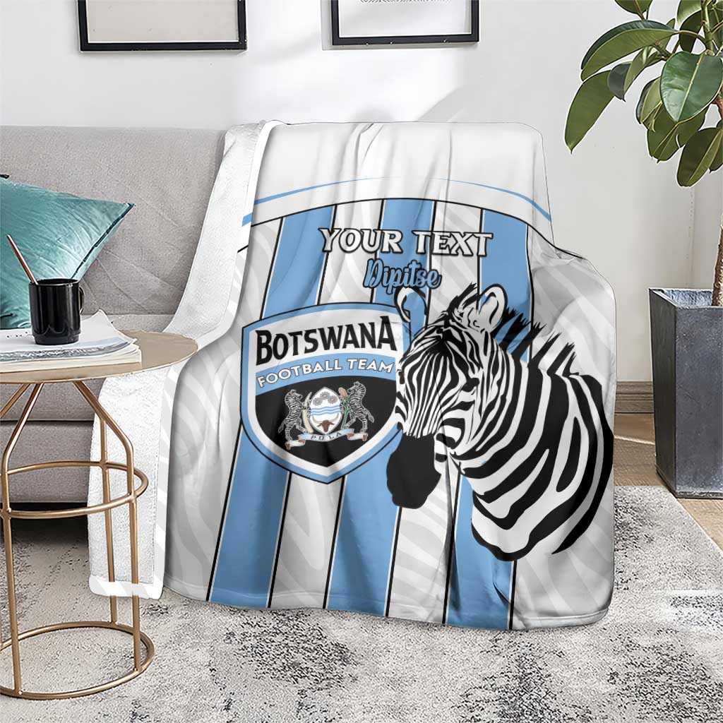 Custom Botswana Football Blanket Come On Zebras