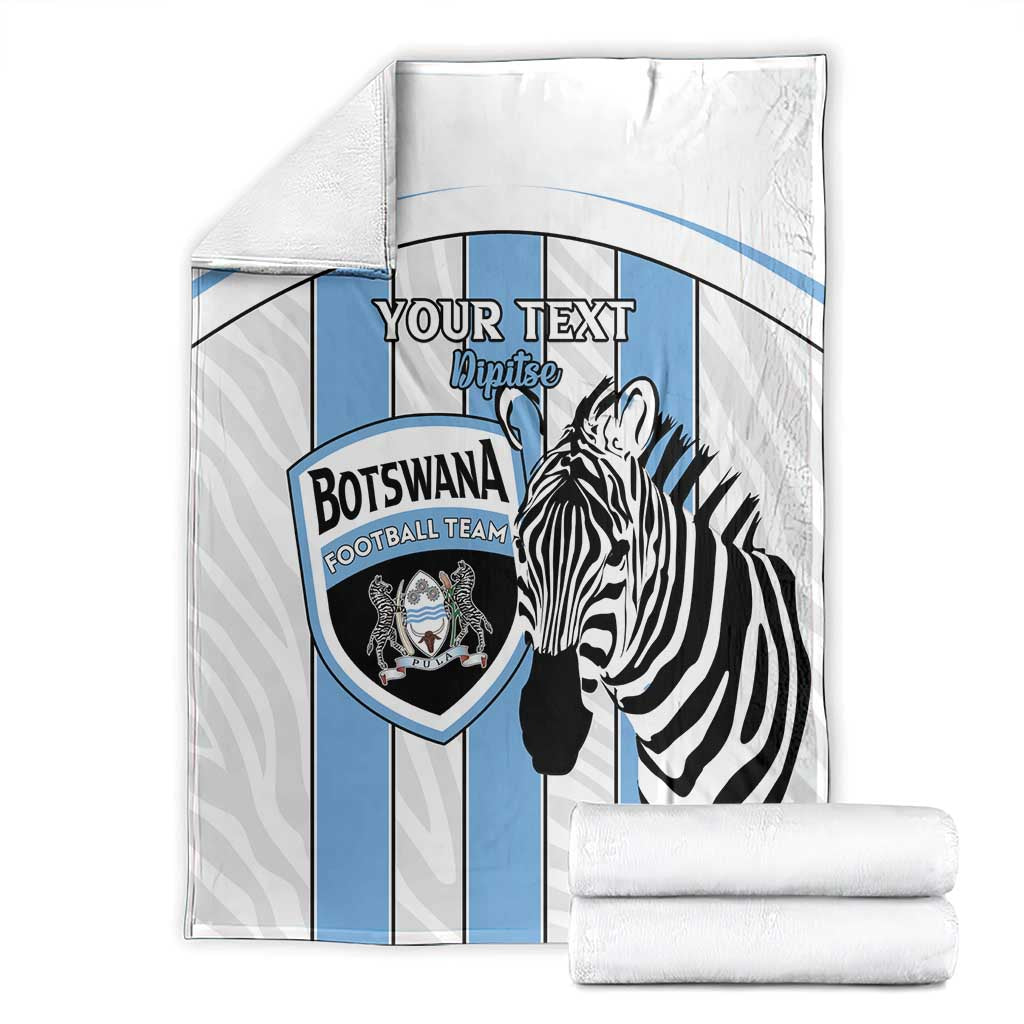 Custom Botswana Football Blanket Come On Zebras
