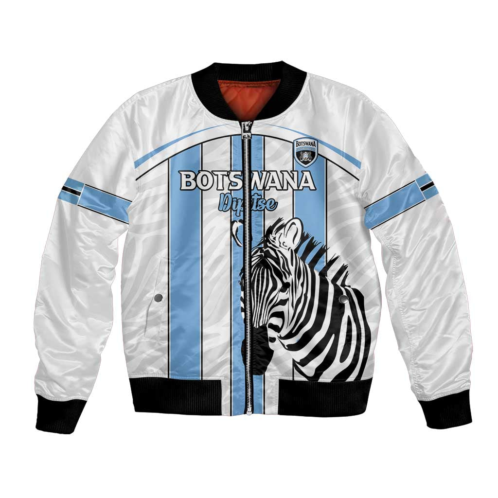 Custom Botswana Football Bomber Jacket Come On Zebras