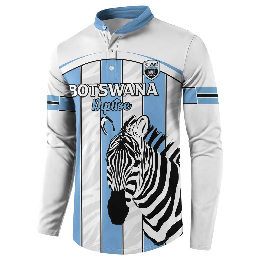 Custom Botswana Football Button Sweatshirt Come On Zebras