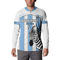 Custom Botswana Football Button Sweatshirt Come On Zebras