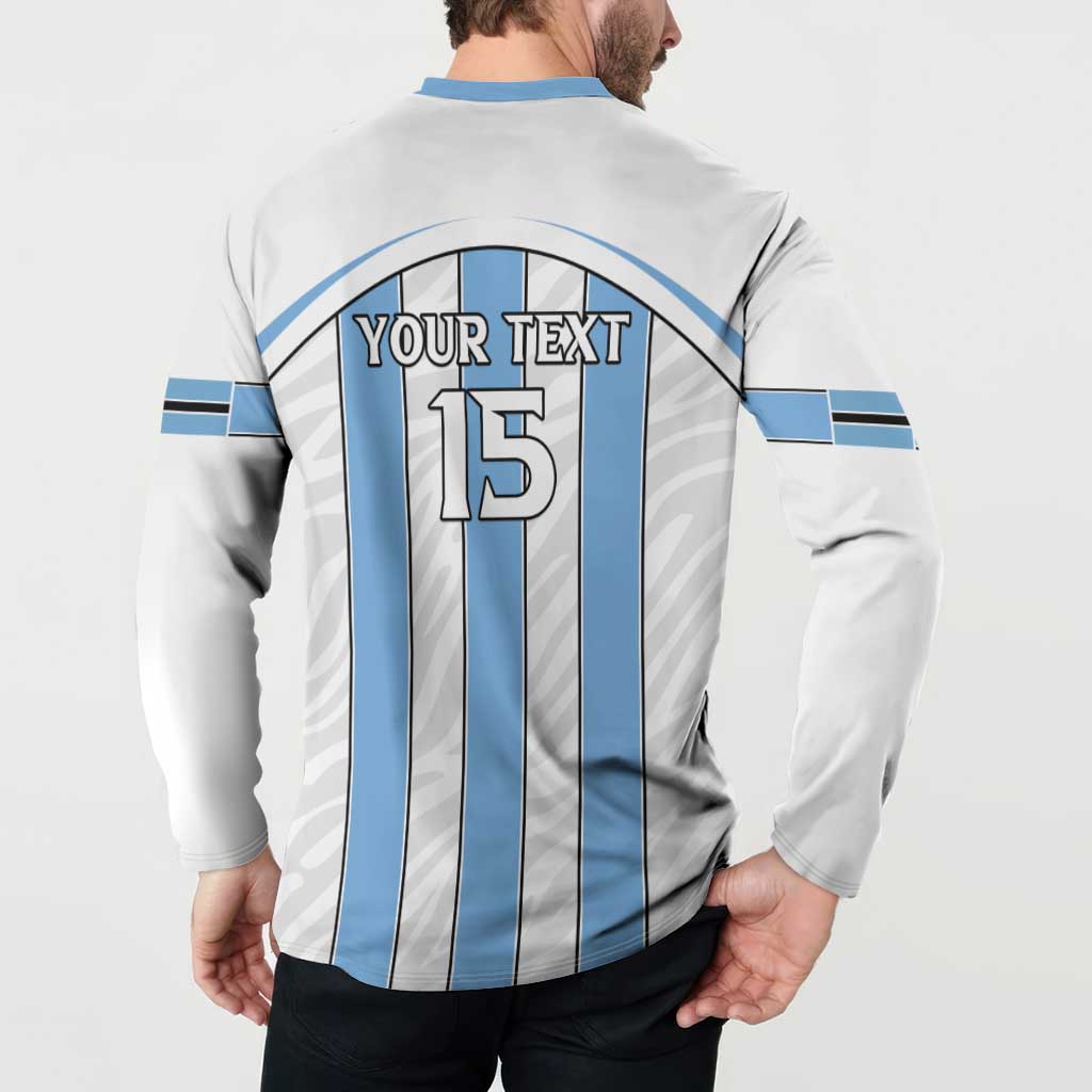 Custom Botswana Football Button Sweatshirt Come On Zebras