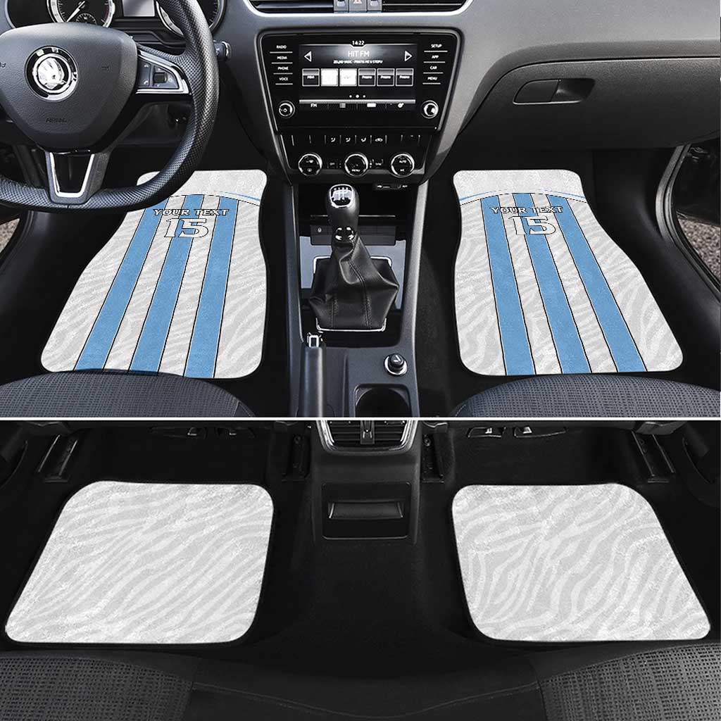 Custom Botswana Football Car Mats Come On Zebras