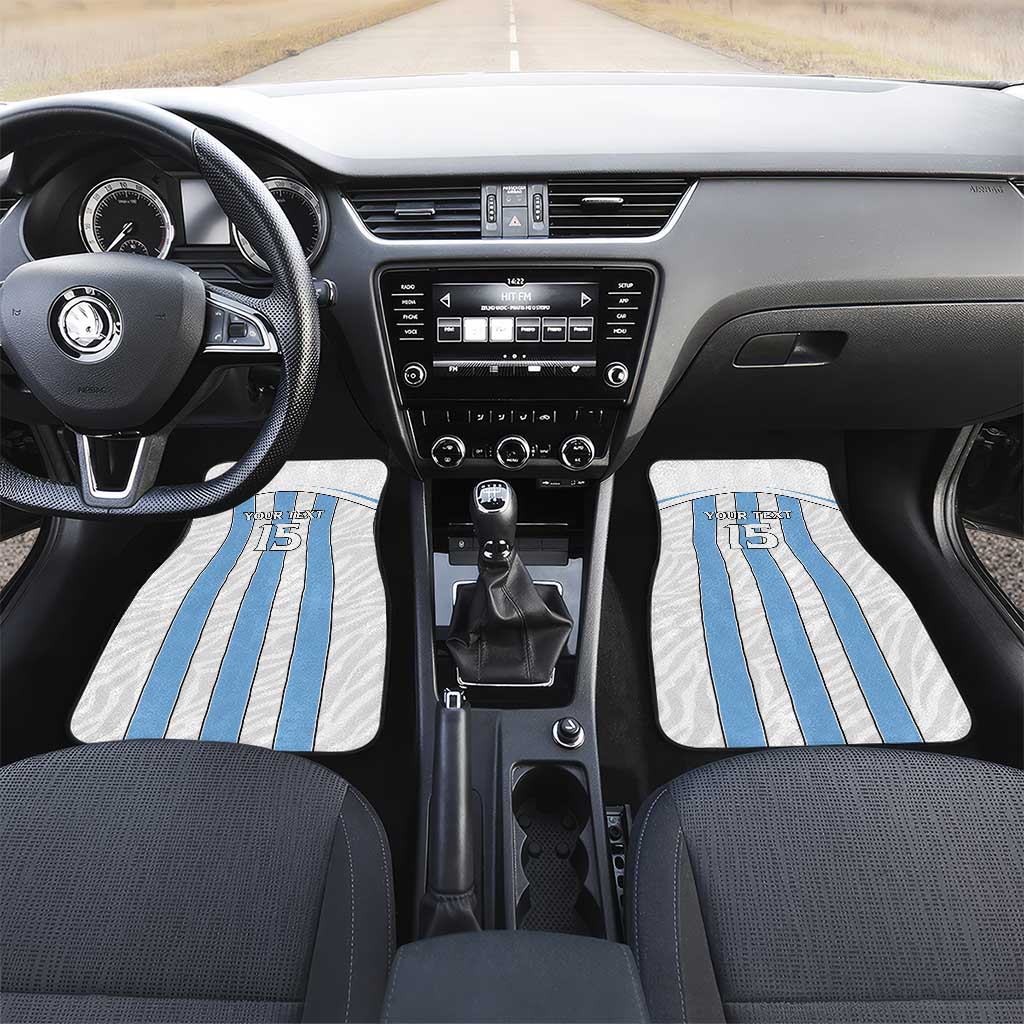 Custom Botswana Football Car Mats Come On Zebras