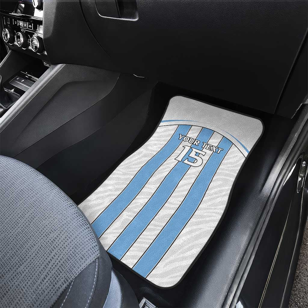 Custom Botswana Football Car Mats Come On Zebras