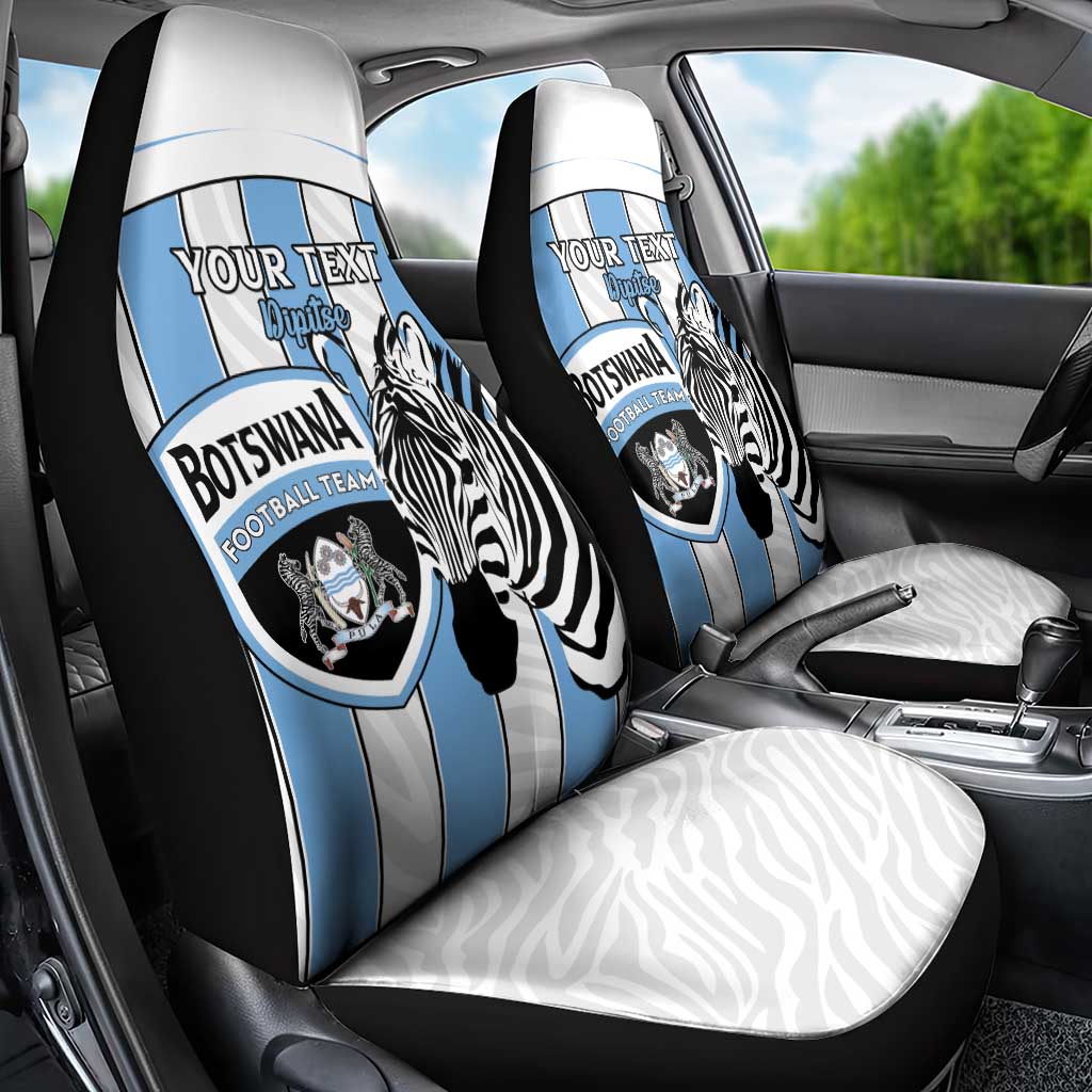 Custom Botswana Football Car Seat Cover Come On Zebras