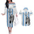 Custom Botswana Football Couples Matching Off The Shoulder Long Sleeve Dress and Hawaiian Shirt Come On Zebras