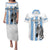 Custom Botswana Football Couples Matching Puletasi and Hawaiian Shirt Come On Zebras