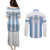 Custom Botswana Football Couples Matching Puletasi and Long Sleeve Button Shirt Come On Zebras