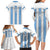 Custom Botswana Football Family Matching Long Sleeve Bodycon Dress and Hawaiian Shirt Come On Zebras