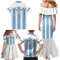 Custom Botswana Football Family Matching Mermaid Dress and Hawaiian Shirt Come On Zebras