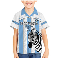 Custom Botswana Football Family Matching Mermaid Dress and Hawaiian Shirt Come On Zebras