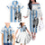 Custom Botswana Football Family Matching Off The Shoulder Long Sleeve Dress and Hawaiian Shirt Come On Zebras