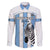 Custom Botswana Football Family Matching Off The Shoulder Long Sleeve Dress and Hawaiian Shirt Come On Zebras