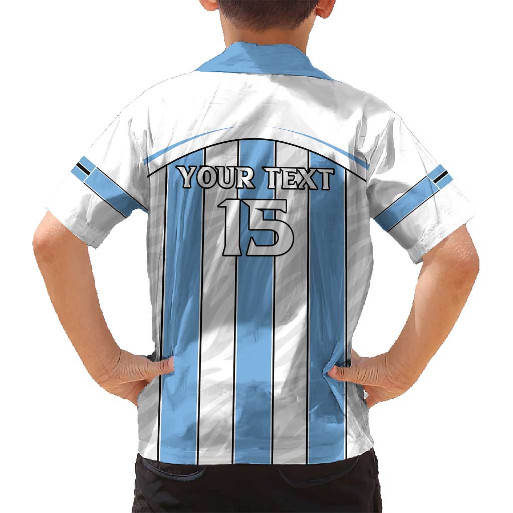 Custom Botswana Football Family Matching Puletasi and Hawaiian Shirt Come On Zebras