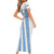 Custom Botswana Football Family Matching Short Sleeve Bodycon Dress and Hawaiian Shirt Come On Zebras