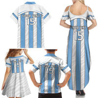 Custom Botswana Football Family Matching Summer Maxi Dress and Hawaiian Shirt Come On Zebras