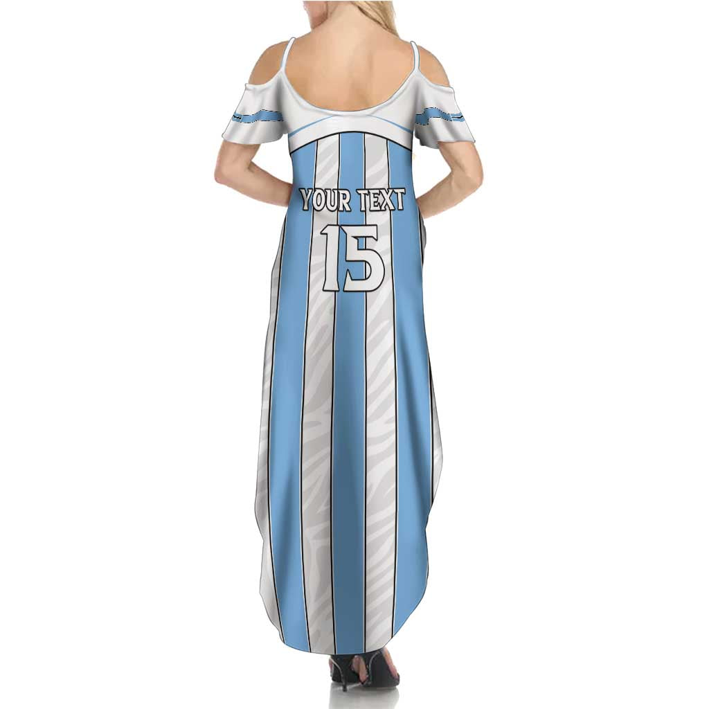 Custom Botswana Football Family Matching Summer Maxi Dress and Hawaiian Shirt Come On Zebras