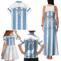 Custom Botswana Football Family Matching Tank Maxi Dress and Hawaiian Shirt Come On Zebras