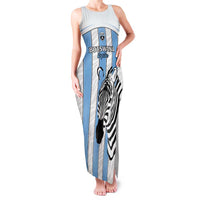 Custom Botswana Football Family Matching Tank Maxi Dress and Hawaiian Shirt Come On Zebras