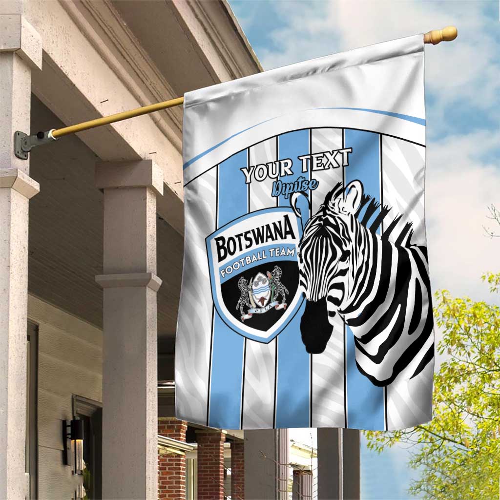 Custom Botswana Football Garden Flag Come On Zebras