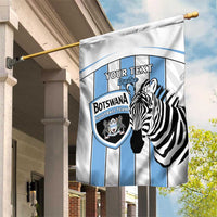 Custom Botswana Football Garden Flag Come On Zebras