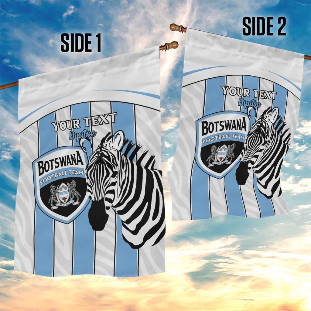 Custom Botswana Football Garden Flag Come On Zebras