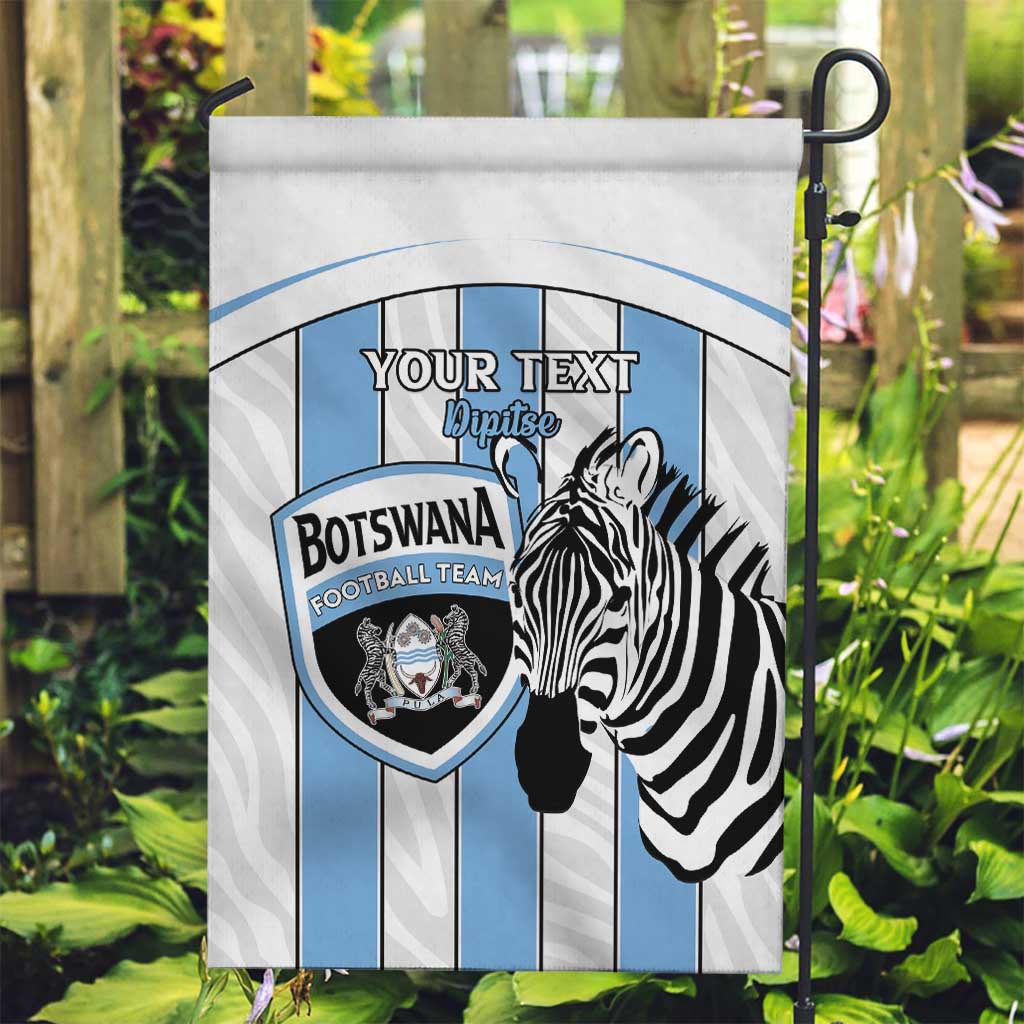Custom Botswana Football Garden Flag Come On Zebras