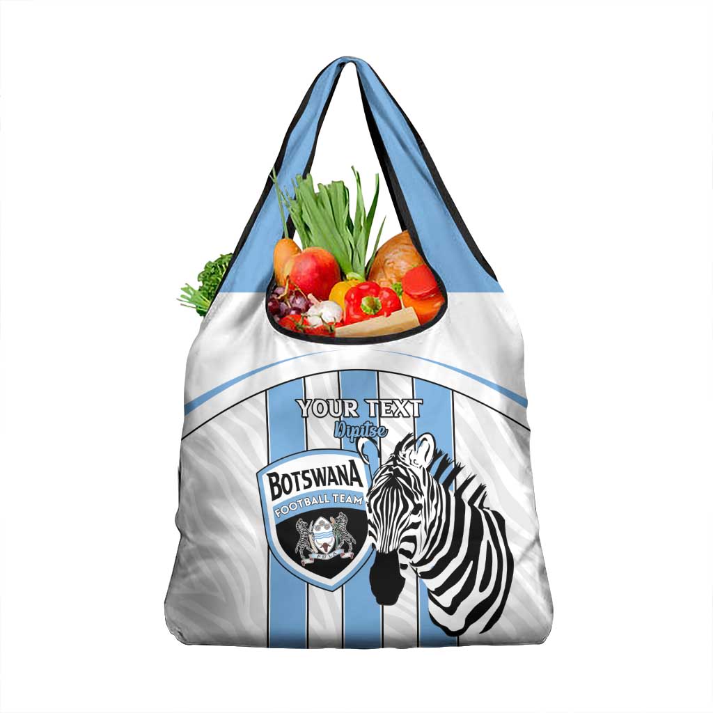 Custom Botswana Football Grocery Bag Come On Zebras