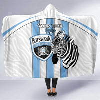 Custom Botswana Football Hooded Blanket Come On Zebras