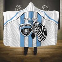Custom Botswana Football Hooded Blanket Come On Zebras