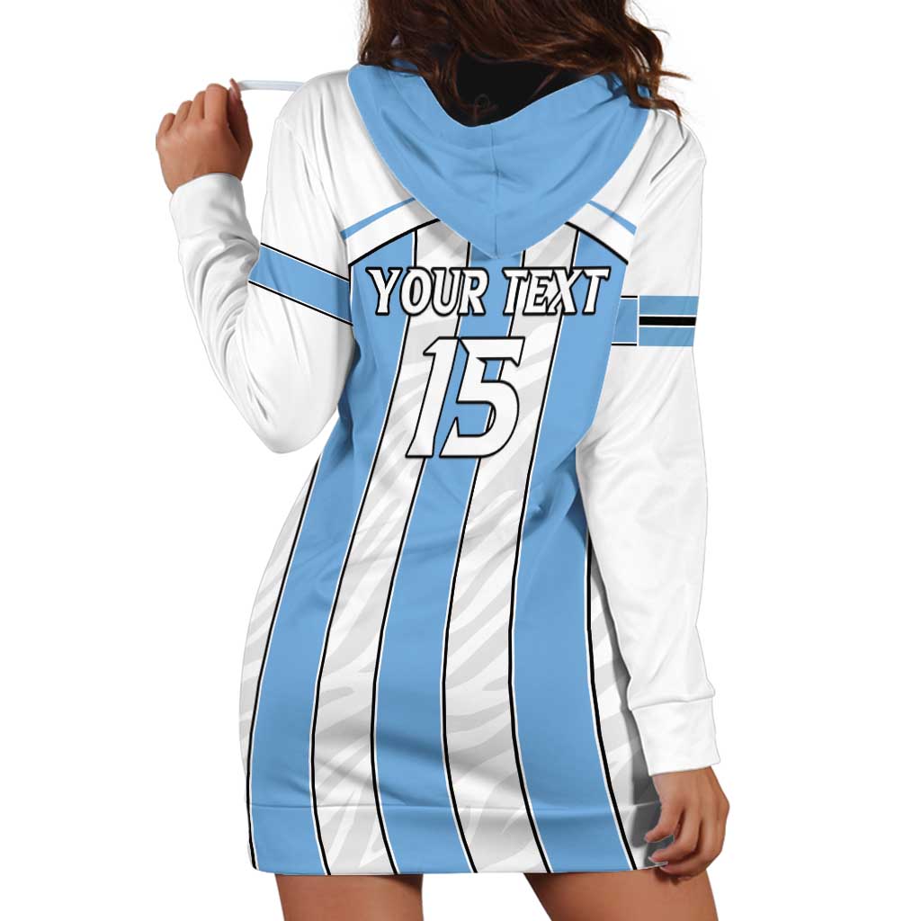 Custom Botswana Football Hoodie Dress Come On Zebras