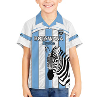 Custom Botswana Football Kid Hawaiian Shirt Come On Zebras