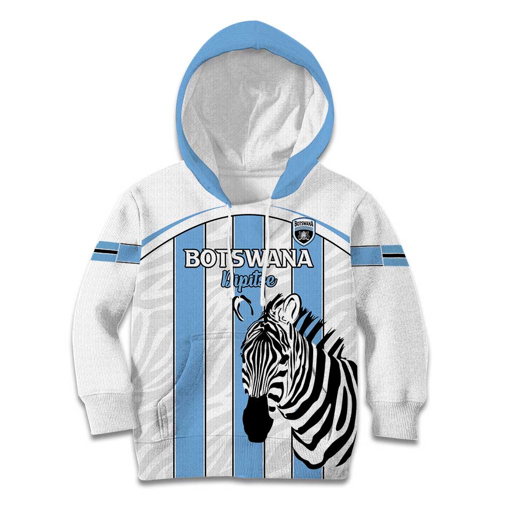 Custom Botswana Football Kid Hoodie Come On Zebras