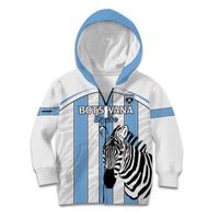 Custom Botswana Football Kid Hoodie Come On Zebras