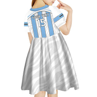 Custom Botswana Football Kid Short Sleeve Dress Come On Zebras